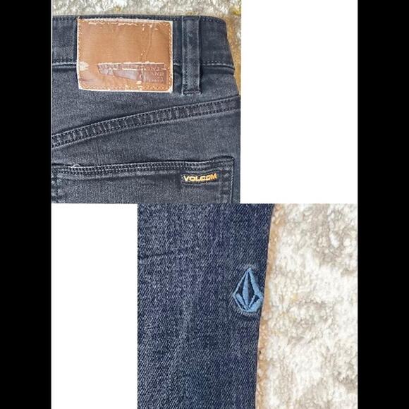 Volcom Vorta Slim Form Black Jeans Men’s 32 Stretch Denim - Picture 3 of 5